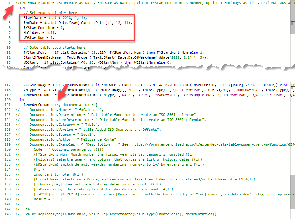 The original calendar configuration example.